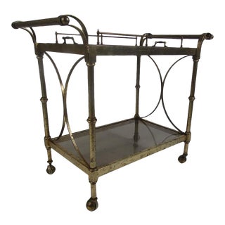 Mid-Century Modern Two-Tier Bar Cart For Sale