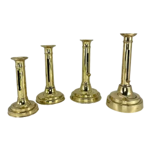 Set of 4 Push-Up Candlesticks, 18th/19th Century