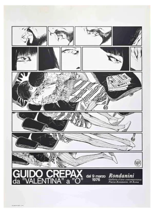 Crepax, from Valentina to O, Offset Print, 1976