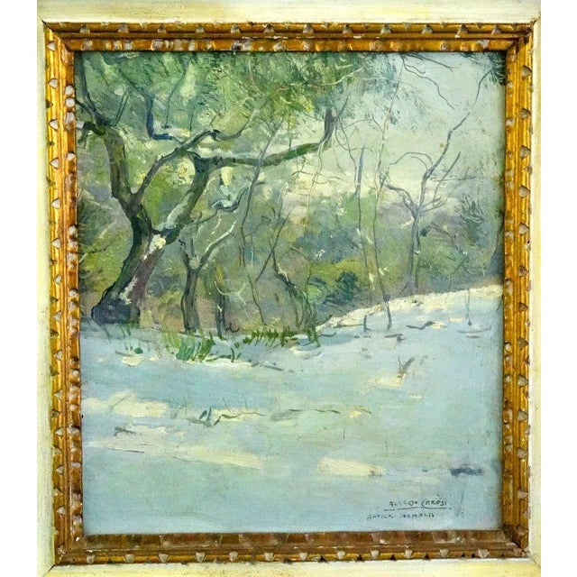 1940s Alberto Carosi, Landscape View, 20th Century, Oil Painting on Board, Framed For Sale - Image 5 of 18