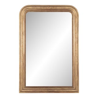 19th Century French Louis Philippe Style Gilded Mirror 55"h X 37.5"w For Sale