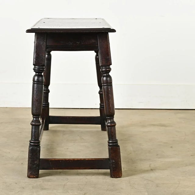 English 18th Century Oak Joint Stool/Bench For Sale - Image 9 of 12