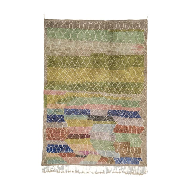 Large Hand-Knotted Wool Premium Rug by Azele Studio For Sale - Image 11 of 11