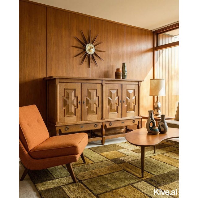 Vintage Oak Sideboard by Henning Kjærnulf for Nyrup Furniture Factory, Denmark, 1960s For Sale - Image 8 of 18