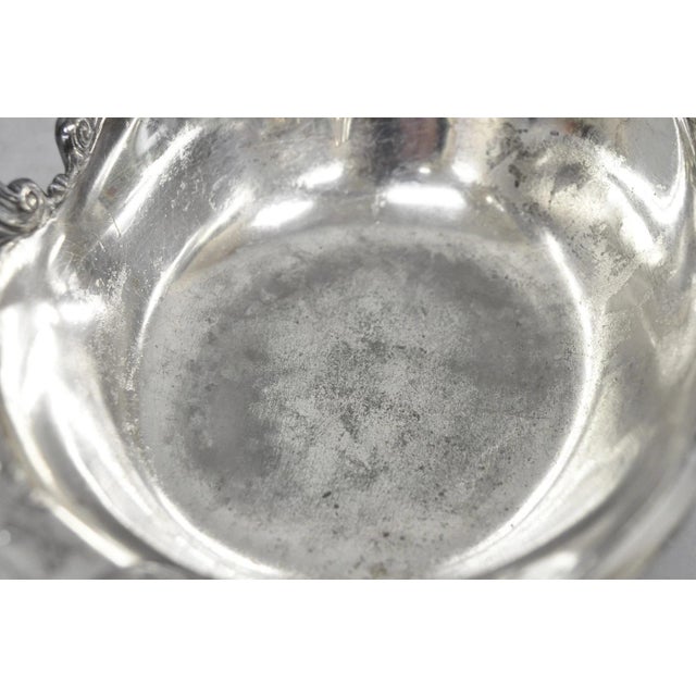 Antique Christofle Gallia French Art Nouveau Silver Plated Fruit Basket W Handle For Sale - Image 12 of 17
