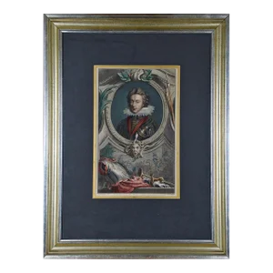 Henry, Prince of Wales, Son of James: A Hand-Colored Houbraken Portrait, 1738