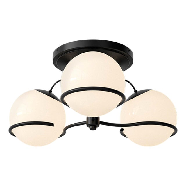 Model 2042/3 Black Mount Lamp by Gino Sarfatti for Astep For Sale