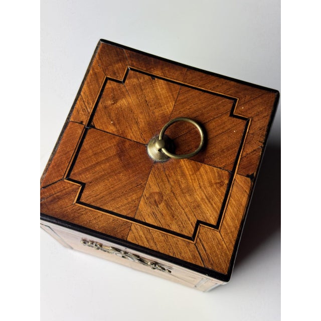 19th century Dutch Tea Caddy. Inlaid with ebony. In good condition. Ideal for jewellery or storage of other small items....