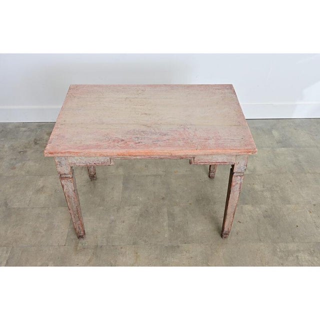 18th Century Gustavian Period 18th Century Swedish Painted Center Table For Sale - Image 5 of 12