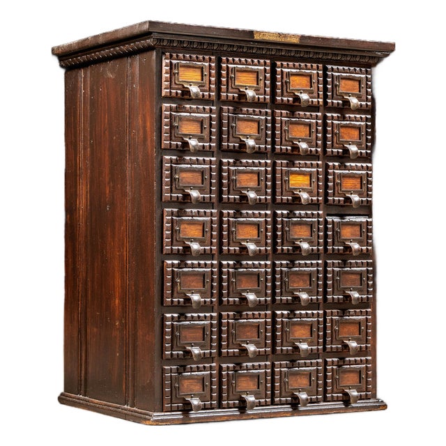 Late 19th Century Oak Tramp Art Screw Cabinet by J. D. Warren For Sale