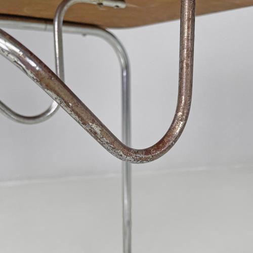 Mid-Century Italian Modern Wood and Metal Coffee Table with Newspaper Hook, 1950s For Sale - Image 15 of 18