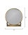 This modern twist on an elegant vanity mirror embraces simple lines in an antique brass finish and is delicately accented...