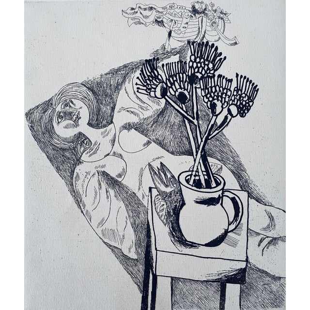 Modern Naftali Bezem, Israeli Judaica Etching Print Bezem For Sale - Image 3 of 9