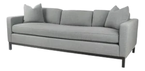 Modern Custom Gray Upholstered Sofa