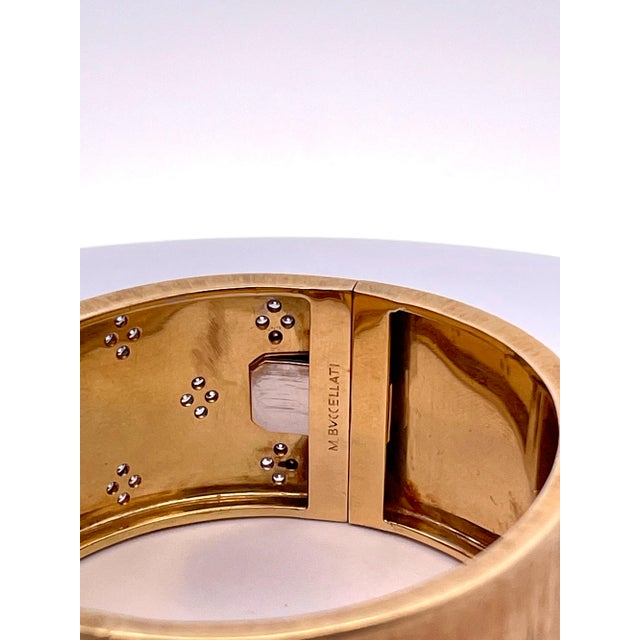 1960s Mario Buccellati Gold Bracelet With Diamonds 18k For Sale - Image 14 of 14
