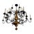 Paul Ferrante Model 2000 Multi-Tier Gilt Wood & Hand-Forged Iron Chandelier For Sale