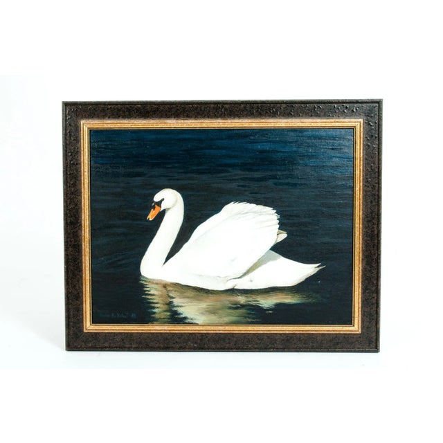 Vintage Oil / Canvas Wildlife Painting For Sale - Image 9 of 10