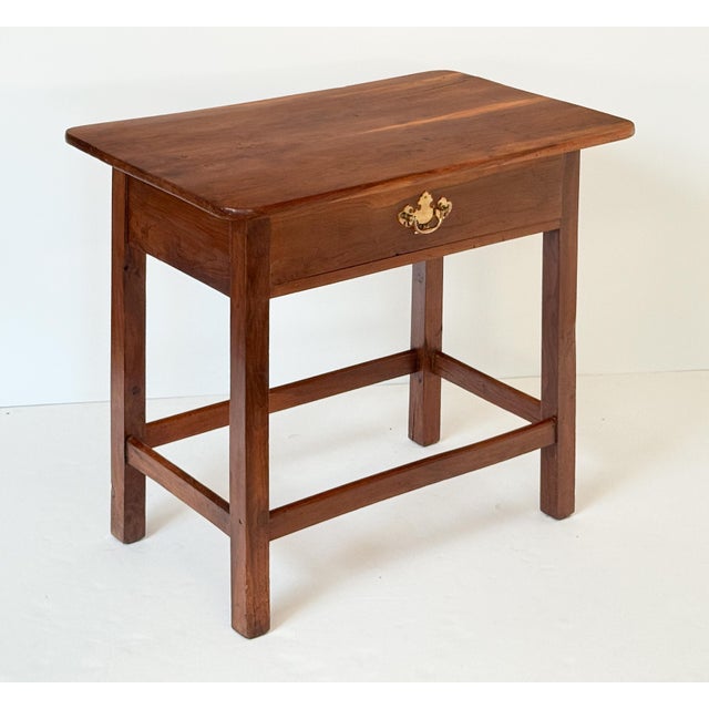 French French Side or End Table of Patinated Cherry With Drawer For Sale - Image 3 of 16