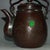 Chinese Vintage Copper Wine Pot | Chased Floral Motif & Faux Gemstone | Chinese Tea Kettle For Sale - Image 3 of 9