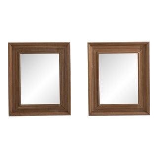 19th Century French Pair of Oak Wall Mirrors For Sale