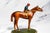 Colorful Horse Jockey Antique Cold Painted Bronze Sculpture Statue Bookends Equestrian For Sale - Image 11 of 18