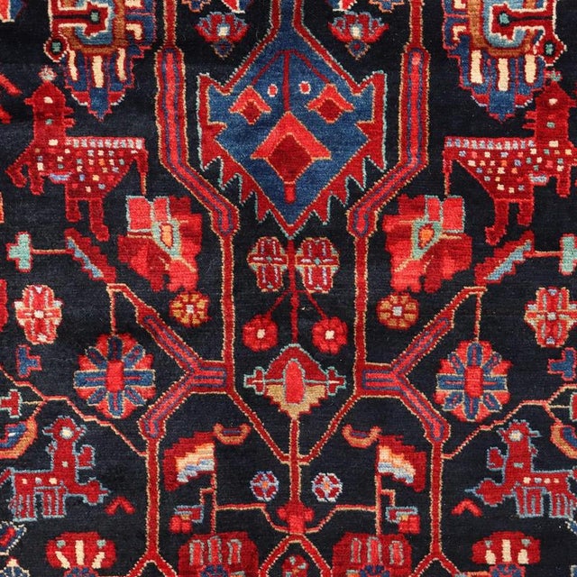Antique Middle Eastern Mosul Rug in Heavy Knot Wool For Sale - Image 4 of 8