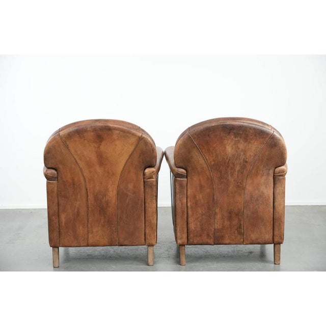Vintage Sheepskin Armchairs, Set of 2 For Sale - Image 3 of 18