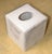 White Vintage White Faux Marble Lucite Encased Tissue Box Cover Boutique Box For Sale - Image 8 of 13