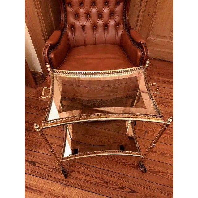 1960s Hollywood Regency Bar Trolley in Brass, 1950s For Sale - Image 5 of 7