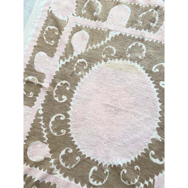 Embroidered Suzani Tablecloth From Uzbek For Sale - Image 4 of 9