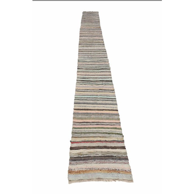 Vintage handwoven decorative rag rug from Adana region of Turkey. Approximatelly 40-50 years old. In very good condition.