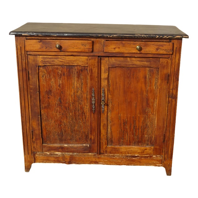 Vintage Parisian Pine Buffet, 1890s For Sale