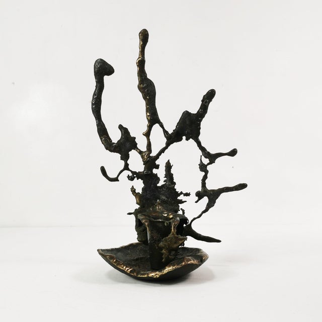 Brutalist Cast Iron Candlestick, Belgium, 1960s For Sale - Image 15 of 15