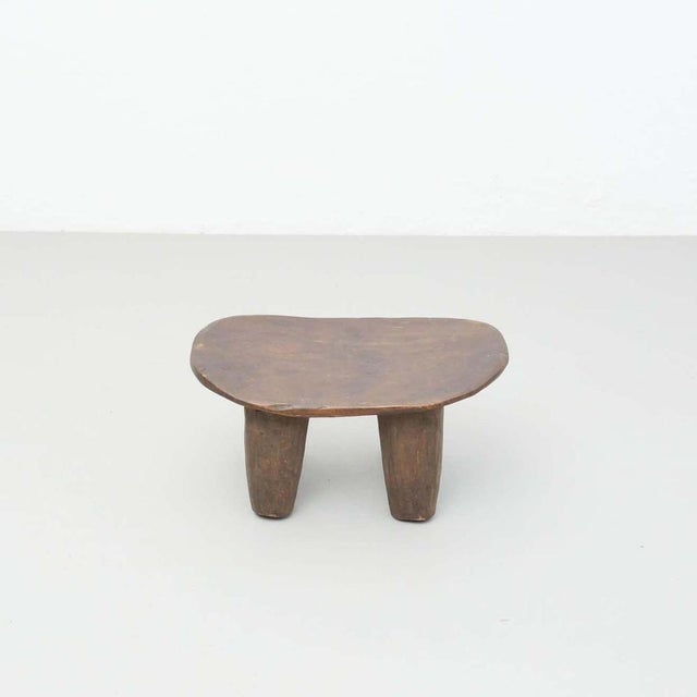 Rustic Traditional African Wood Stool, 1930s For Sale - Image 3 of 16