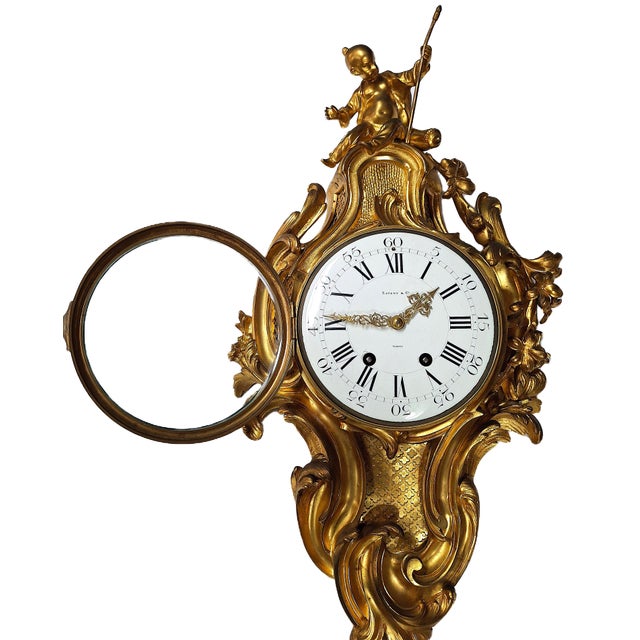 A French Louis XV-style Cartel Wall Clock Retailed by Tiffany & Co. For Sale - Image 9 of 17