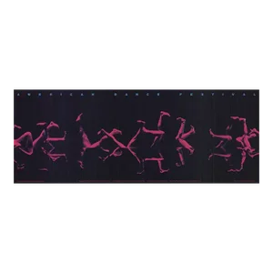 1986 Jimmy Williams 'American Dance Festival 1986' Pink & Black Offset Photography Lithograph