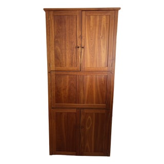 Vintage 1980 Thos Moser Shaker Cherry Cupboard Desk For Sale