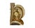 1970s Vintage Large Hollywood Regency Italian Syroco Style Resin Triple Wall Mirror Gold Gilt For Sale - Image 5 of 10