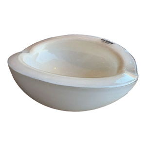 Circa 1960s Alfredo Barbini White Murano Glass Dish