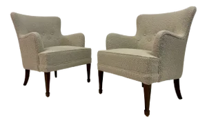 Set of Danish Armchairs by Frits Henningsen, 1950s