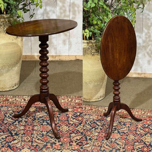 19th century English mahogany side table - H=70cm W=51.5cm D=38cm.