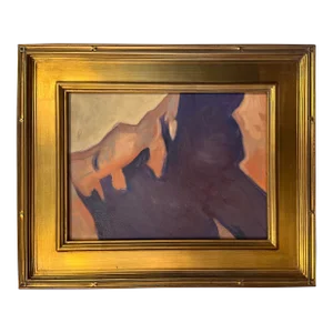"Ode to Dixon III" Contemporary Original Abstract Southwest Landscape Oil Painting by Palmer Saylor III, Framed