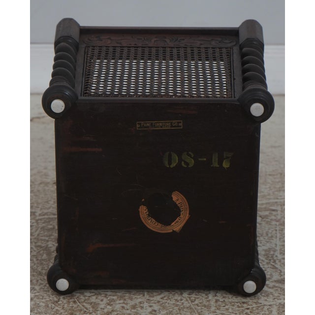 Paine Magazine Rack W. Cane Sides For Sale - Image 12 of 13