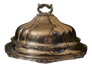 Early 20th Century Sheffield Platter With Dome Cover
