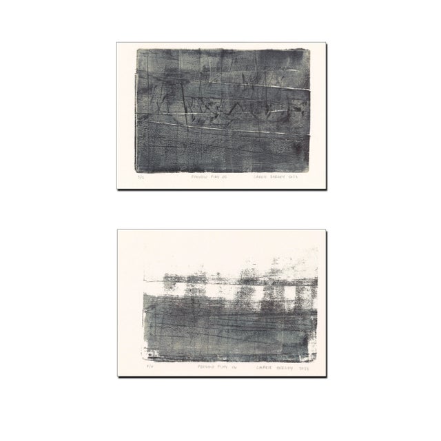 Presidio Play 5-6 Set (2) 17*24 Abstract Print Paper Black by Carrie Bergey For Sale In San Francisco - Image 6 of 8