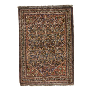 Antique Sw Persian Qashqai Rug 5'4" X 7’10" For Sale