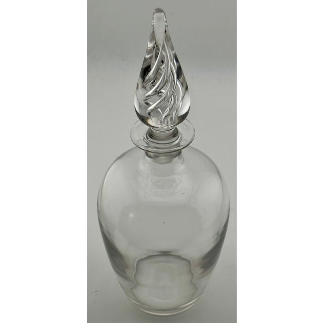 This is a Beautiful and Very Fine Quality Original Matched Pair of Heavy Crystal Liquor Decanters. Circa Mid 20th Century....