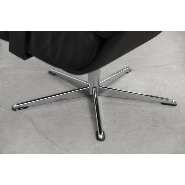 Vintage German Swivel Leather Easy Chair, 1960s For Sale - Image 10 of 11