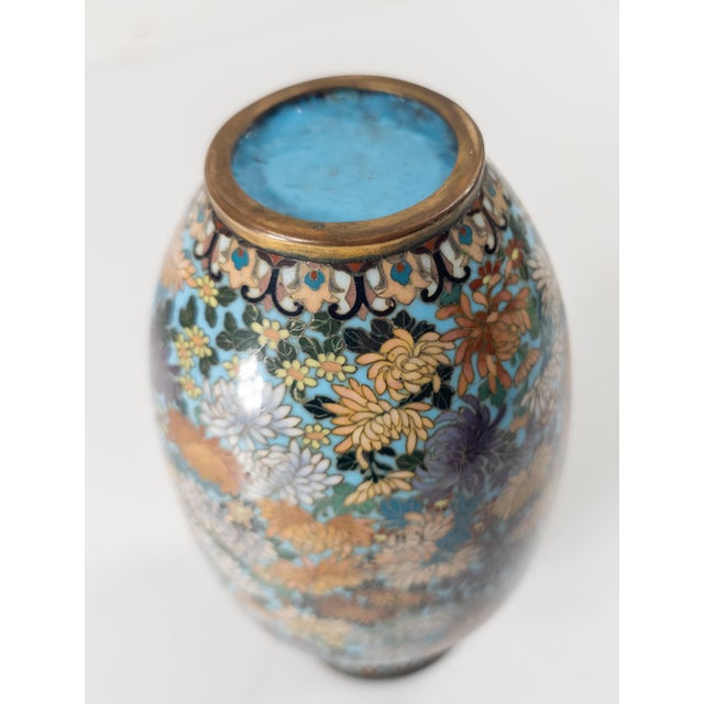 19th Century Japanese Meiji or Chinese Cloisonne Enamel Vase With Millefiori Design For Sale - Image 15 of 18