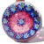 Murano Fratelli Toso Murano Blue Amethyst White Millefiori Flowers Vintage Italian Art Glass Decorative Paperweights - Set of 3 For Sale - Image 4 of 11